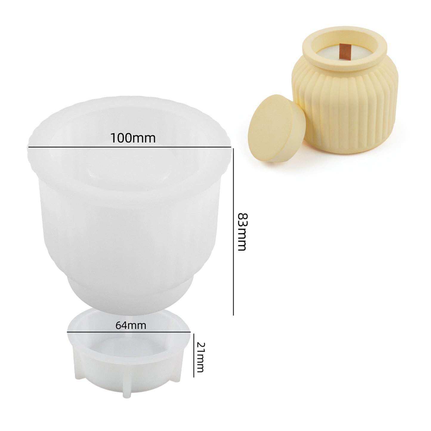 Candle Jar Silicone Mold