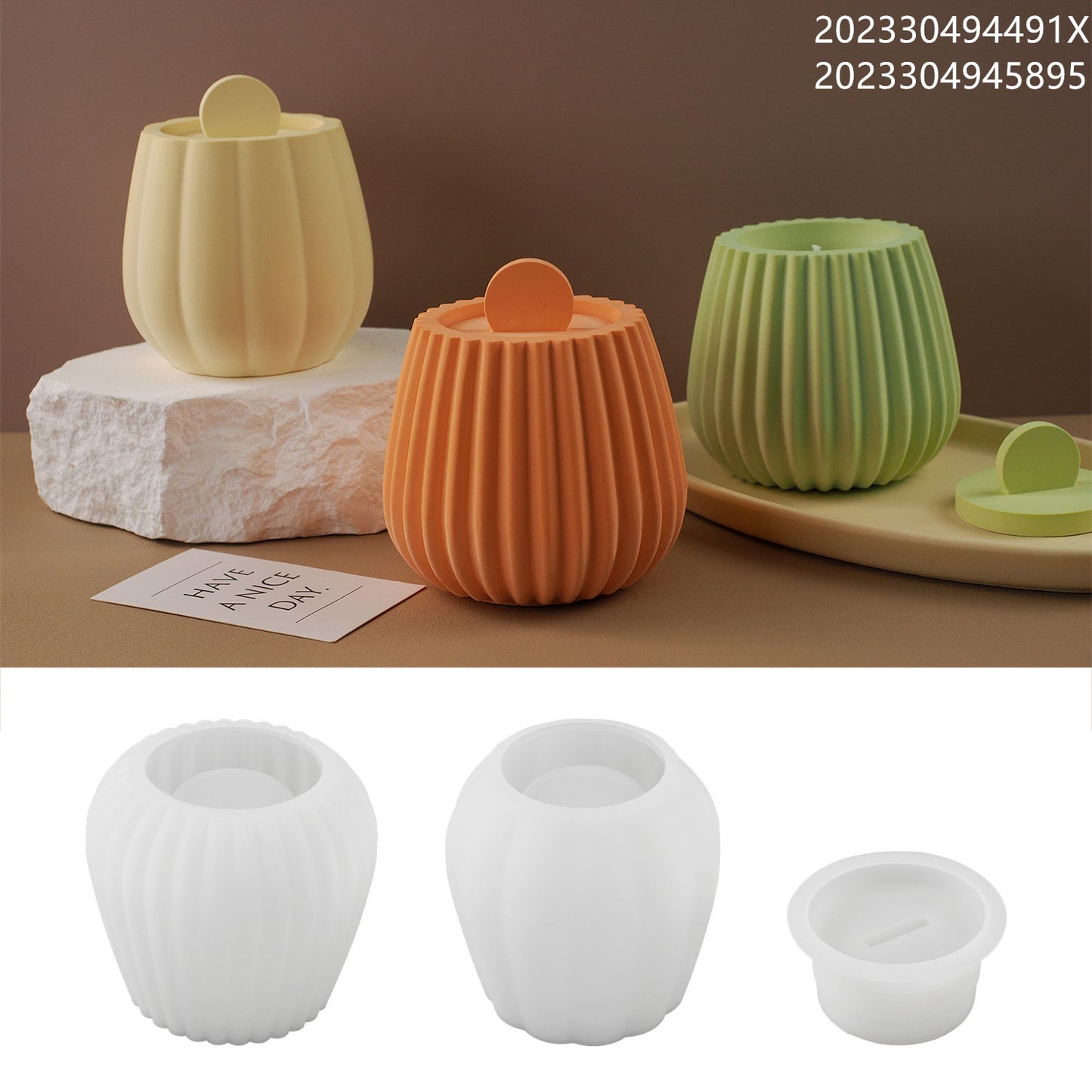 Pumpkin Candle Jar Silicone Mold