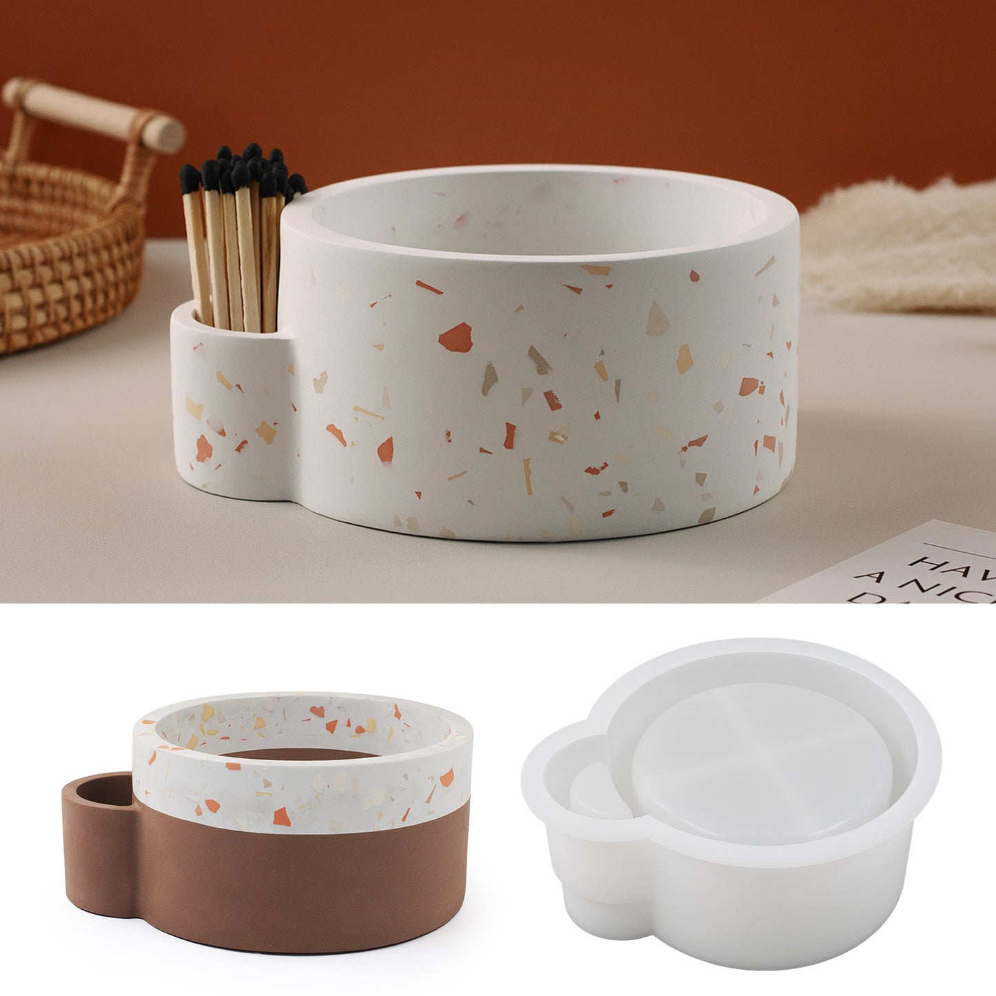 Candle Jar and Matchstick Silicone Mold