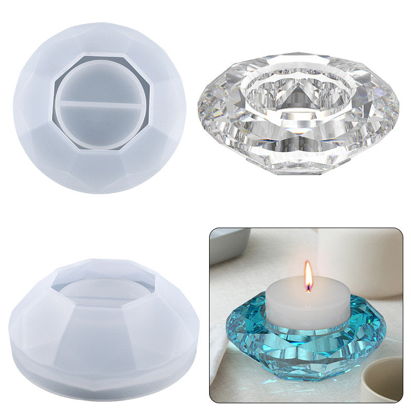 Diamond Tealight Candle Holder Silicone Mold
