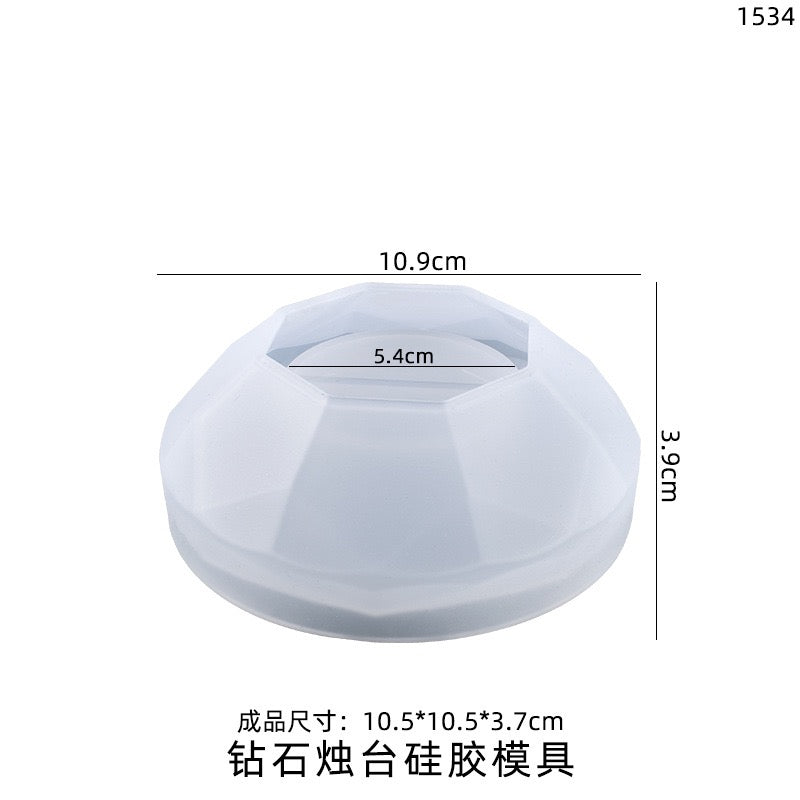 Diamond Tealight Candle Holder Silicone Mold