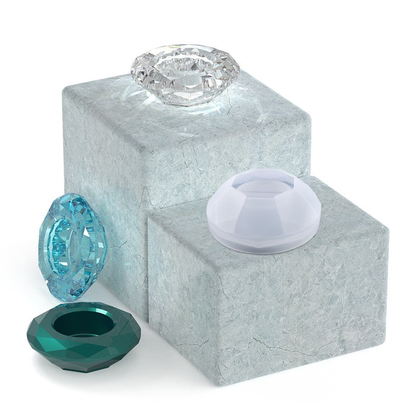 Diamond Tealight Candle Holder Silicone Mold