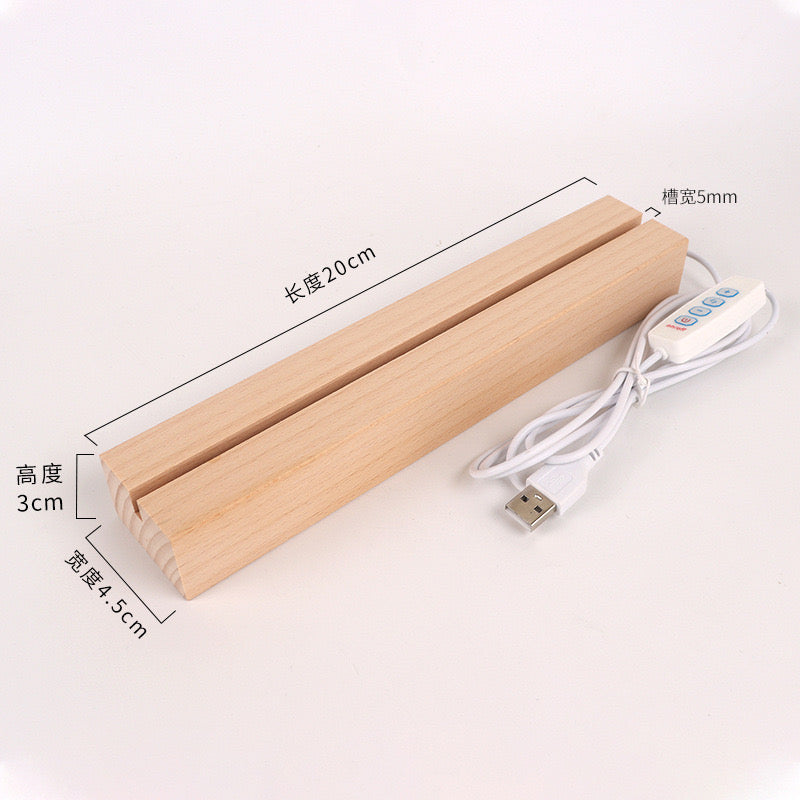 Wooden LED Display Base Light