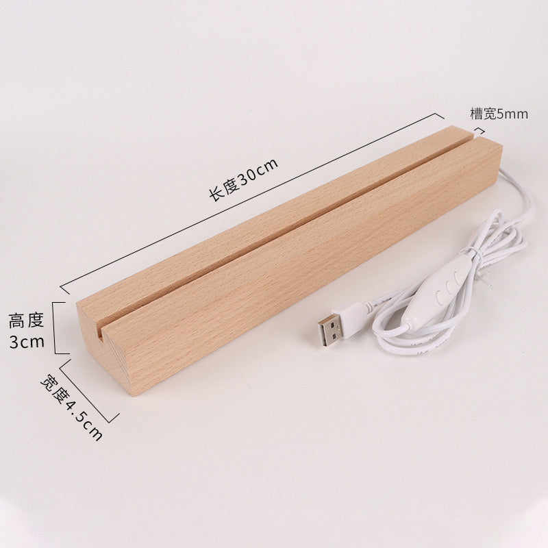 Wooden LED Display Base Light