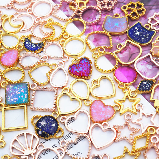 6pcs Mini Bezel Charms