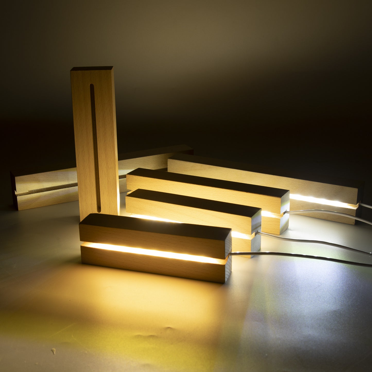 Wooden LED Display Base Light