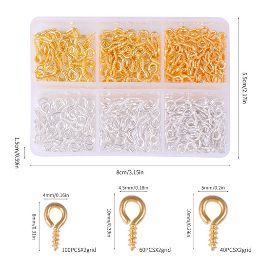 400pcs Eye screws