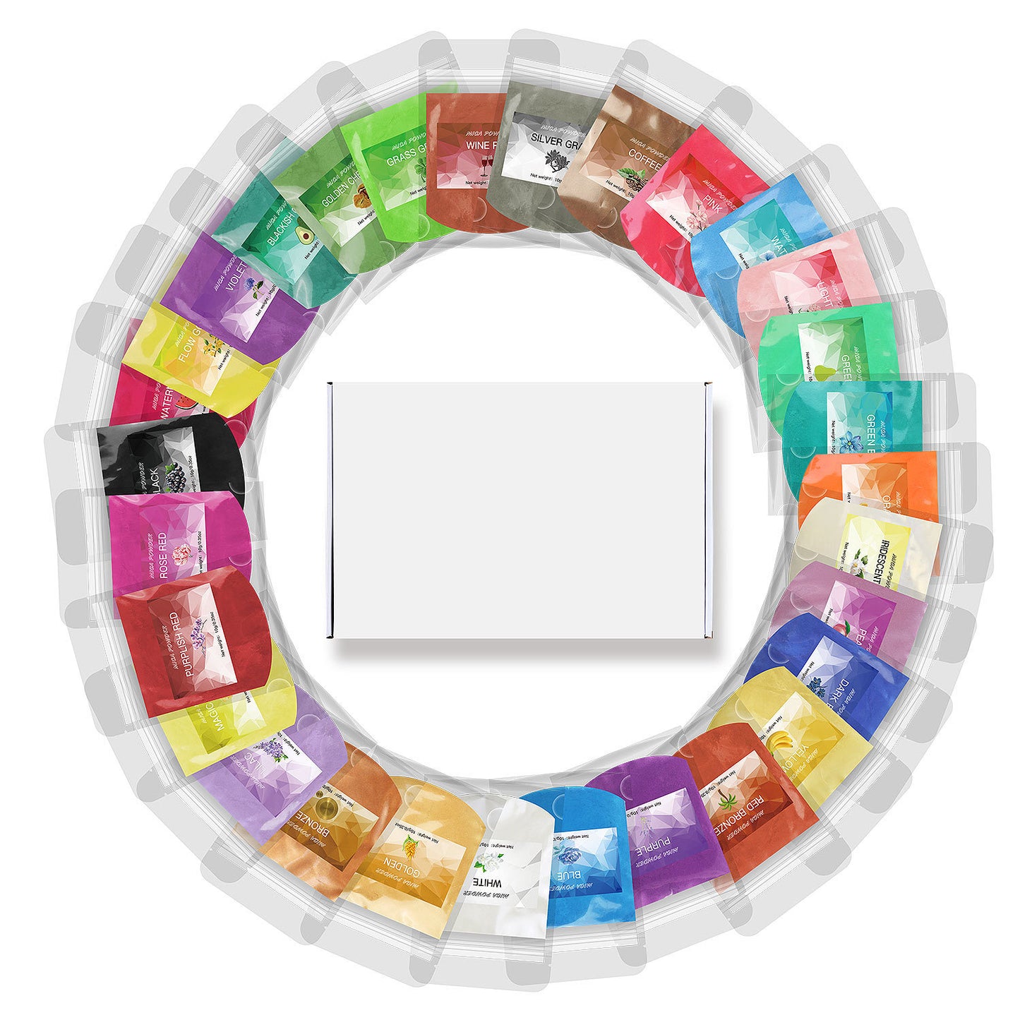 12-24pcs Mica Powder Pigment