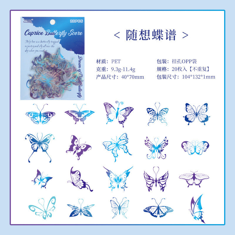 Crystal Butterfly Stickers