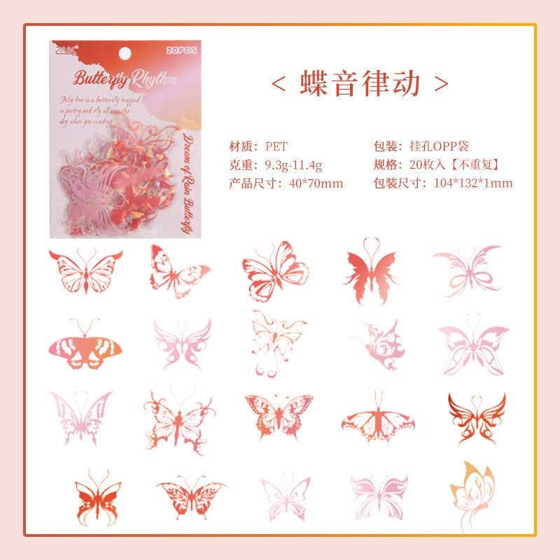 Crystal Butterfly Stickers