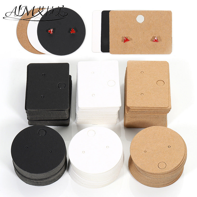 Stud Earrings Necklaces Display Cards