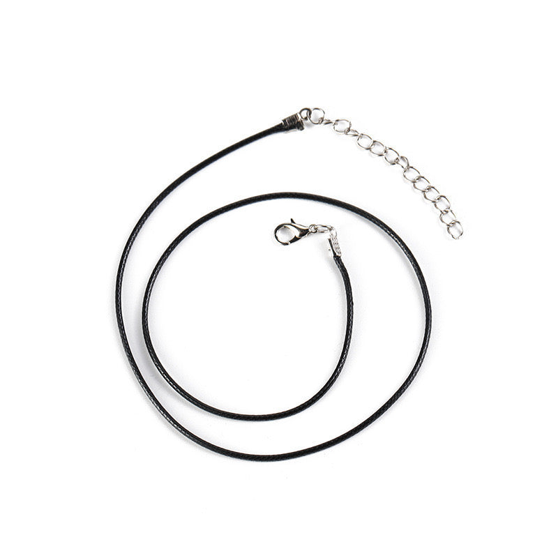 Black Leather Strap Necklace