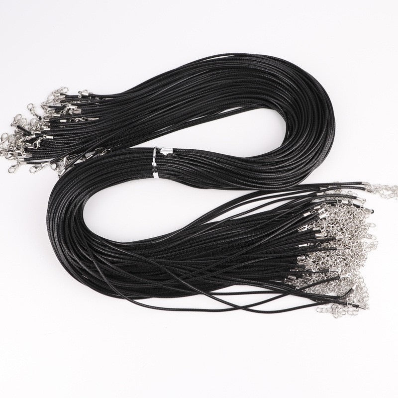 Black Leather Strap Necklace