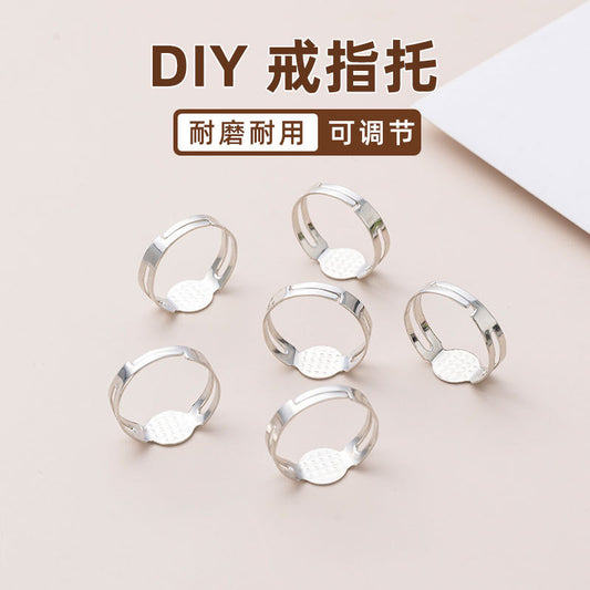 Adjustable Silver Ring Bezel
