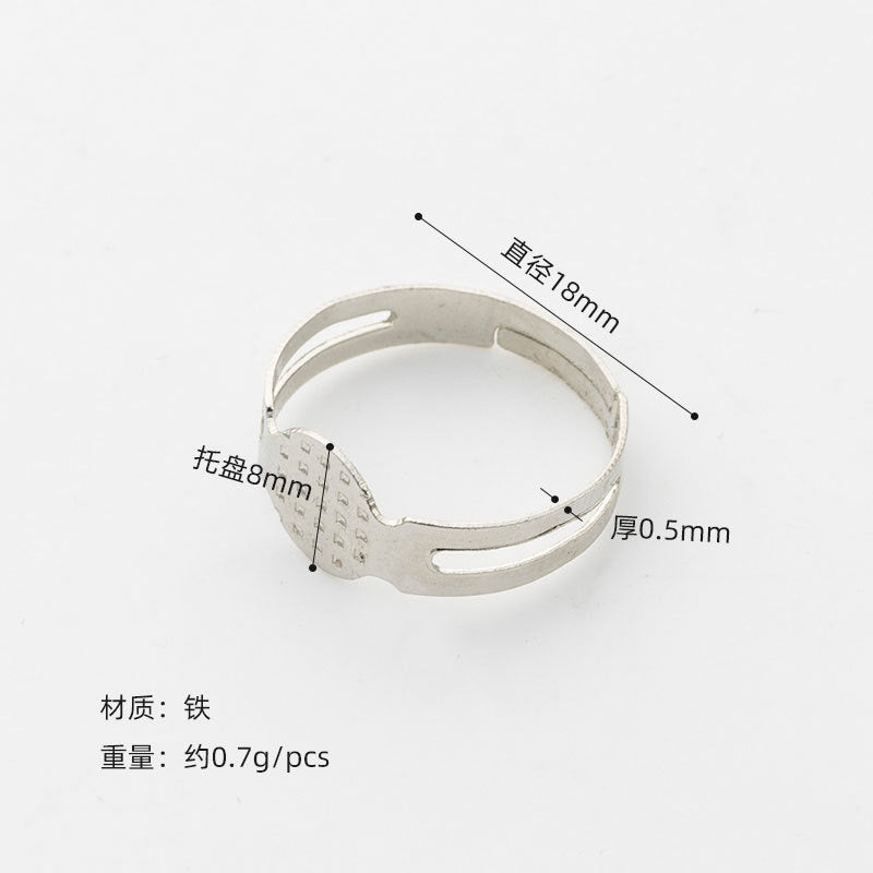 Adjustable Silver Ring Bezel