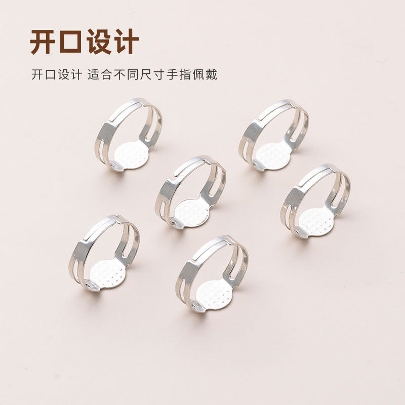 Adjustable Silver Ring Bezel