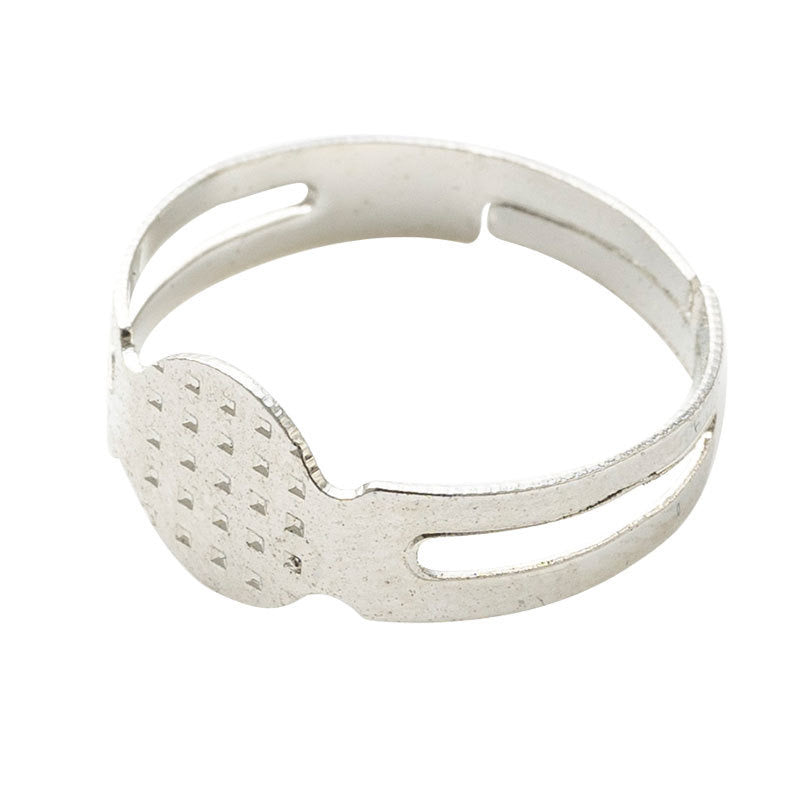 Adjustable Silver Ring Bezel
