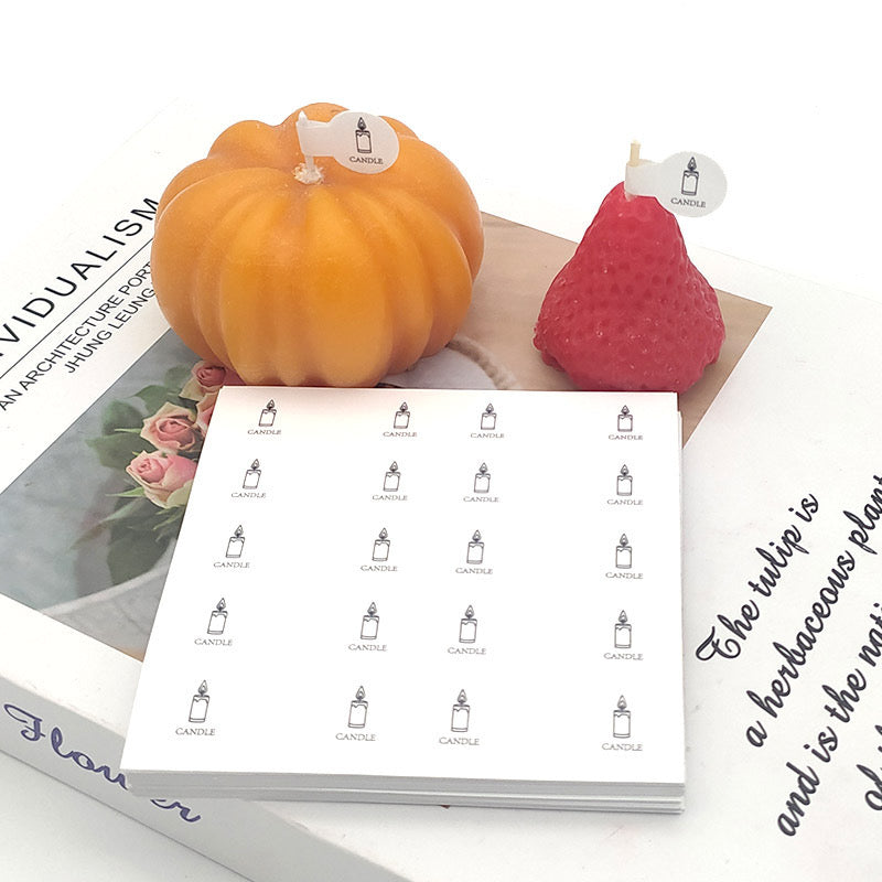 Candle Decorative Sticker Label