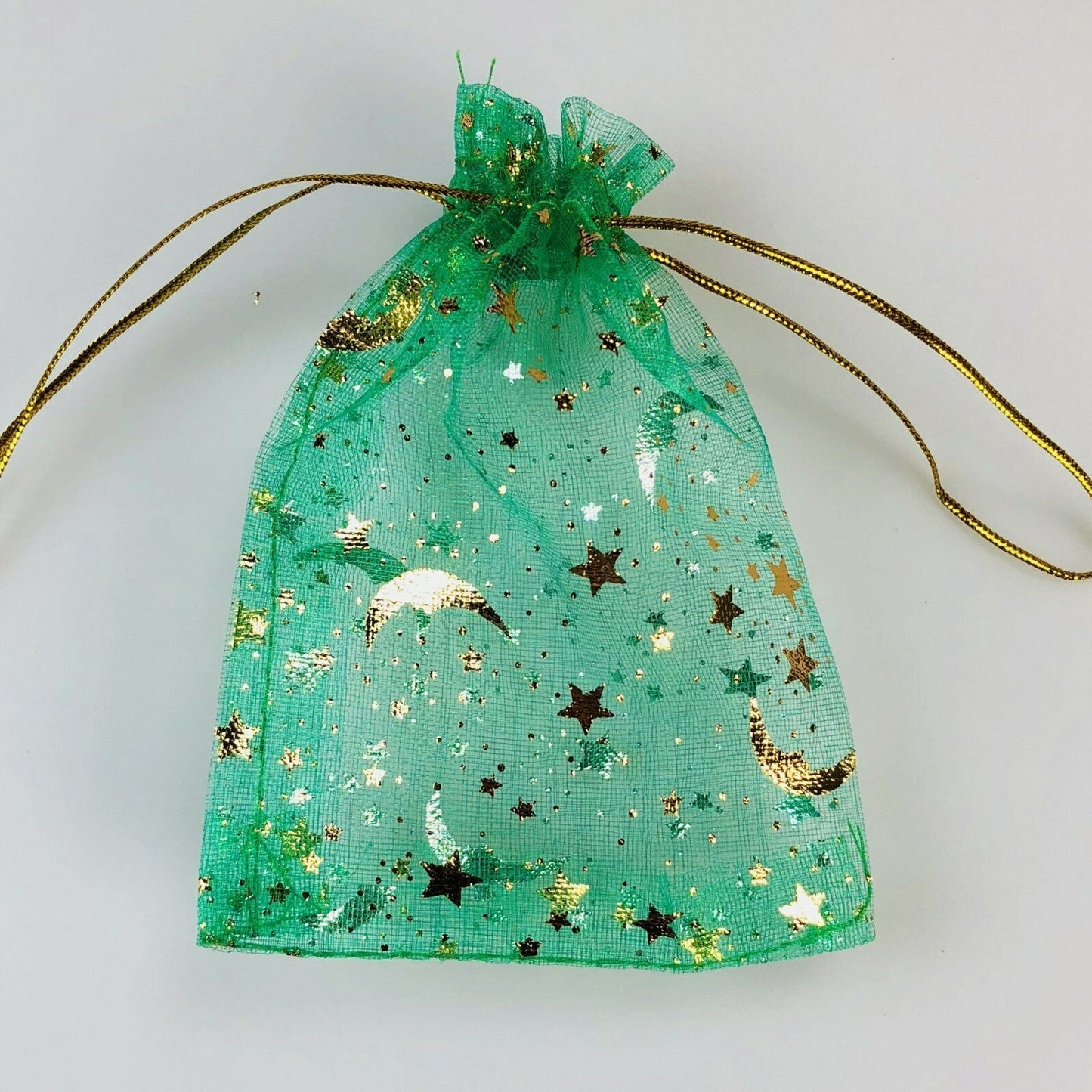 5pcs  Moon & Star Organza Drawstring Bag