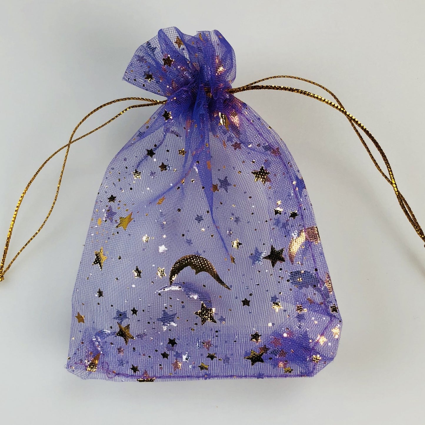 5pcs  Moon & Star Organza Drawstring Bag