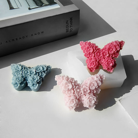Flower Butterfly Candle Silicone Mold