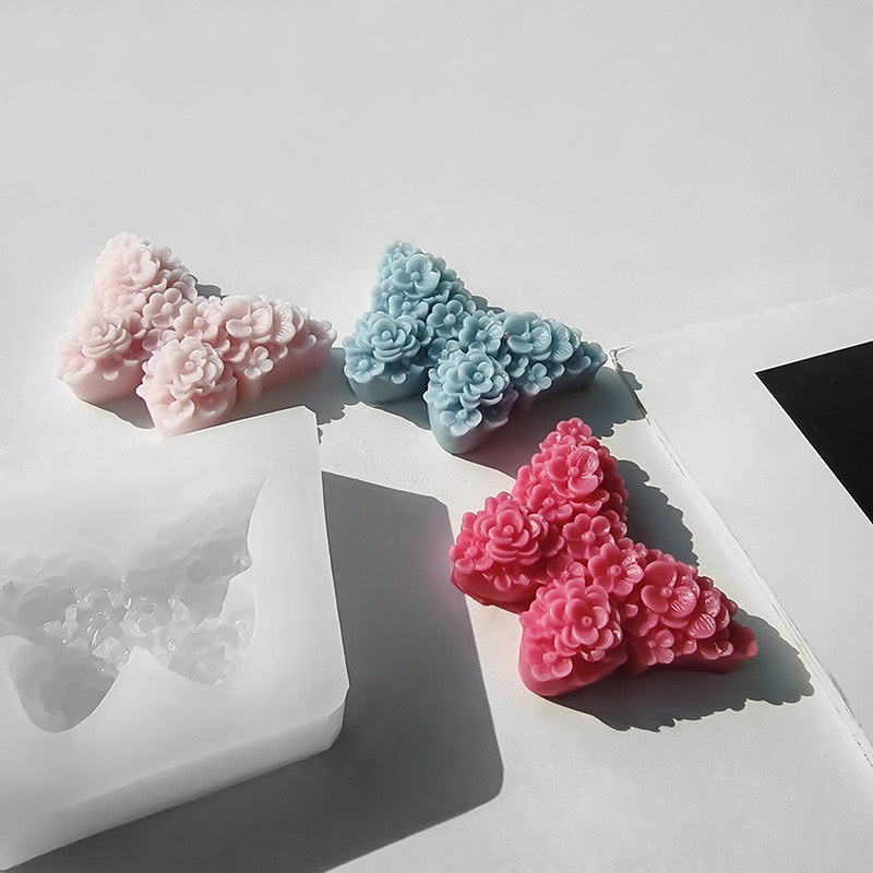 Flower Butterfly Candle Silicone Mold
