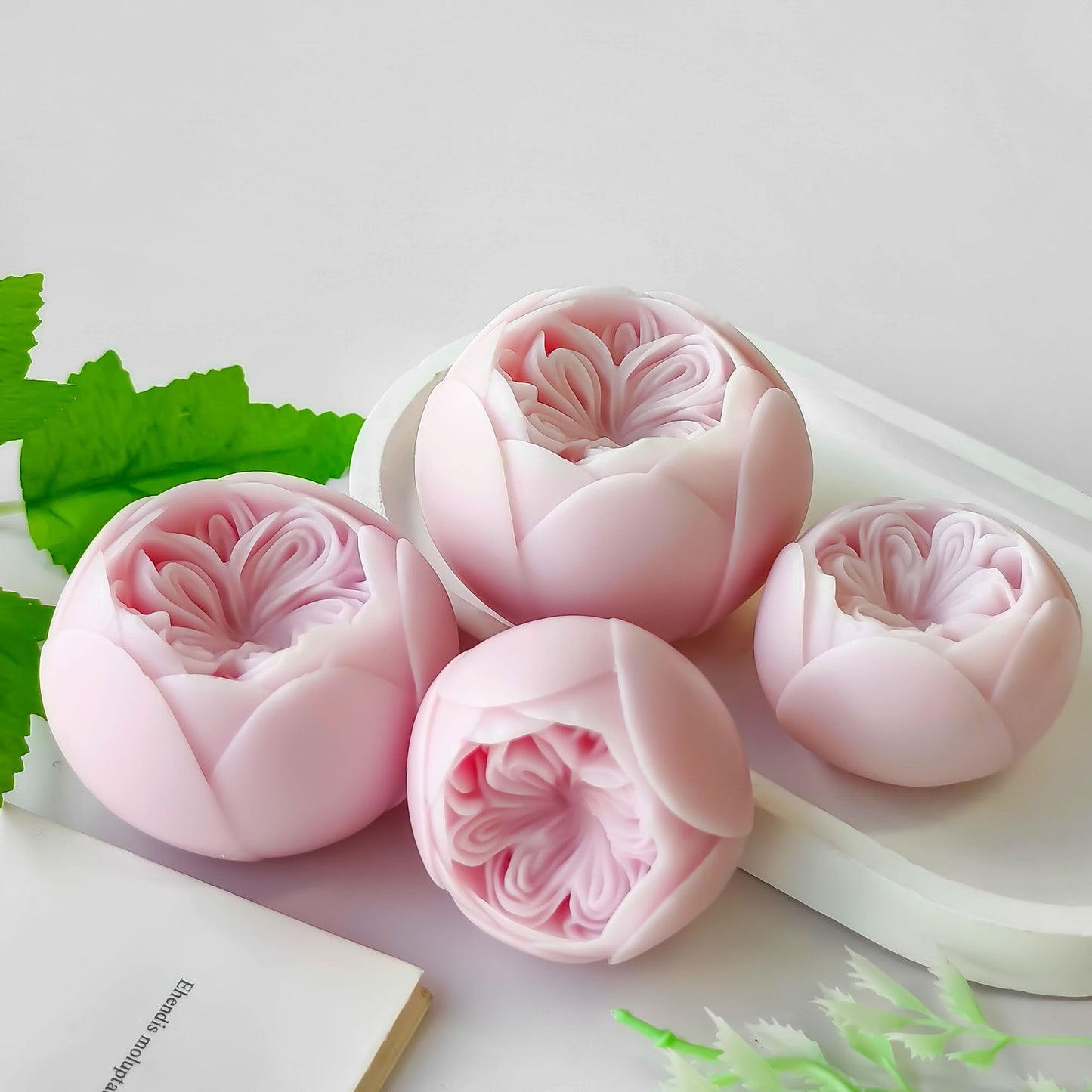 Austin Rose Candle Silicone Mold