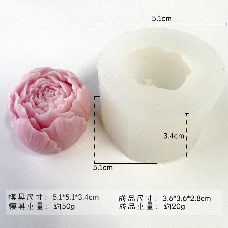 Rose Candle Silicone Mold
