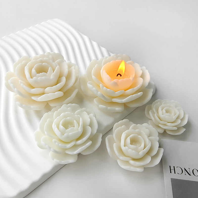 Camellia Flower Candle Silicone Mold