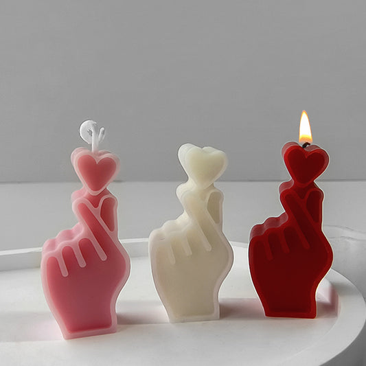 Heart Gesture Candle Silicone Mold