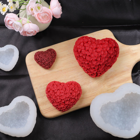 Heart Flower Silicone Candle Mold