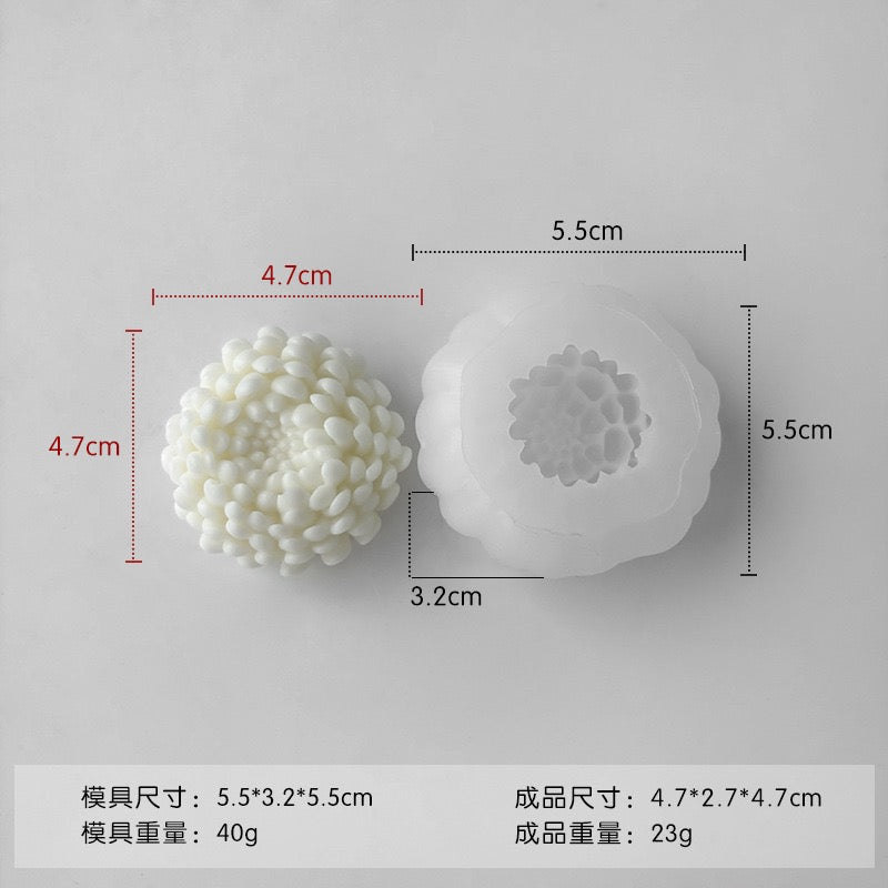 Daisy Flower Candle Silicone Mold