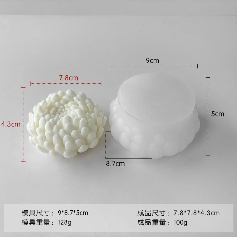 Daisy Flower Candle Silicone Mold