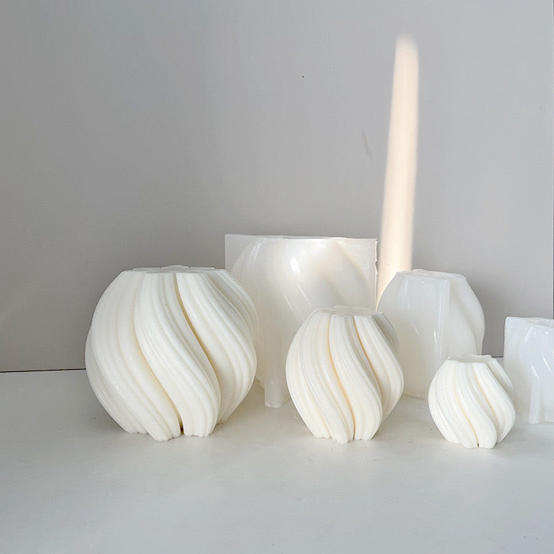 Geometric Spiral Candle Silicone Mold