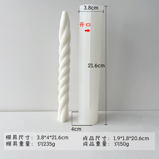 Twist Pillar Candle Silicone Mold