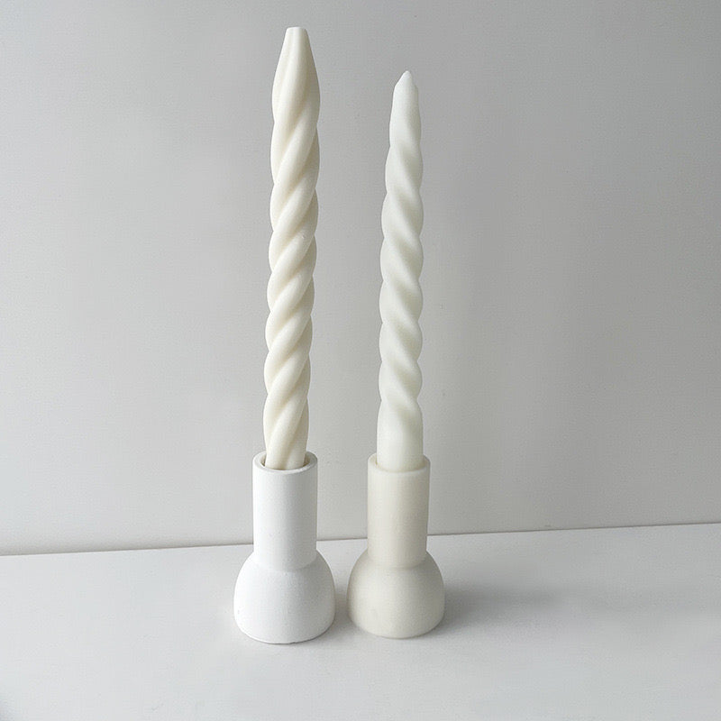 Twist Pillar Candle Silicone Mold