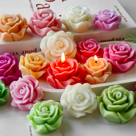 3D Rose Candle Silicone Mold