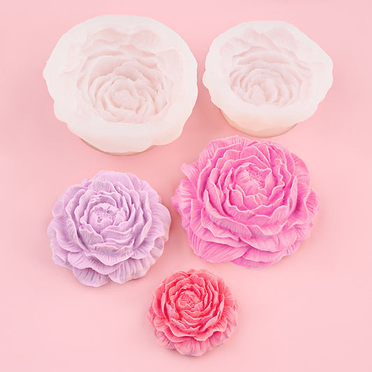 Peony Flower Candle Silicone Mold