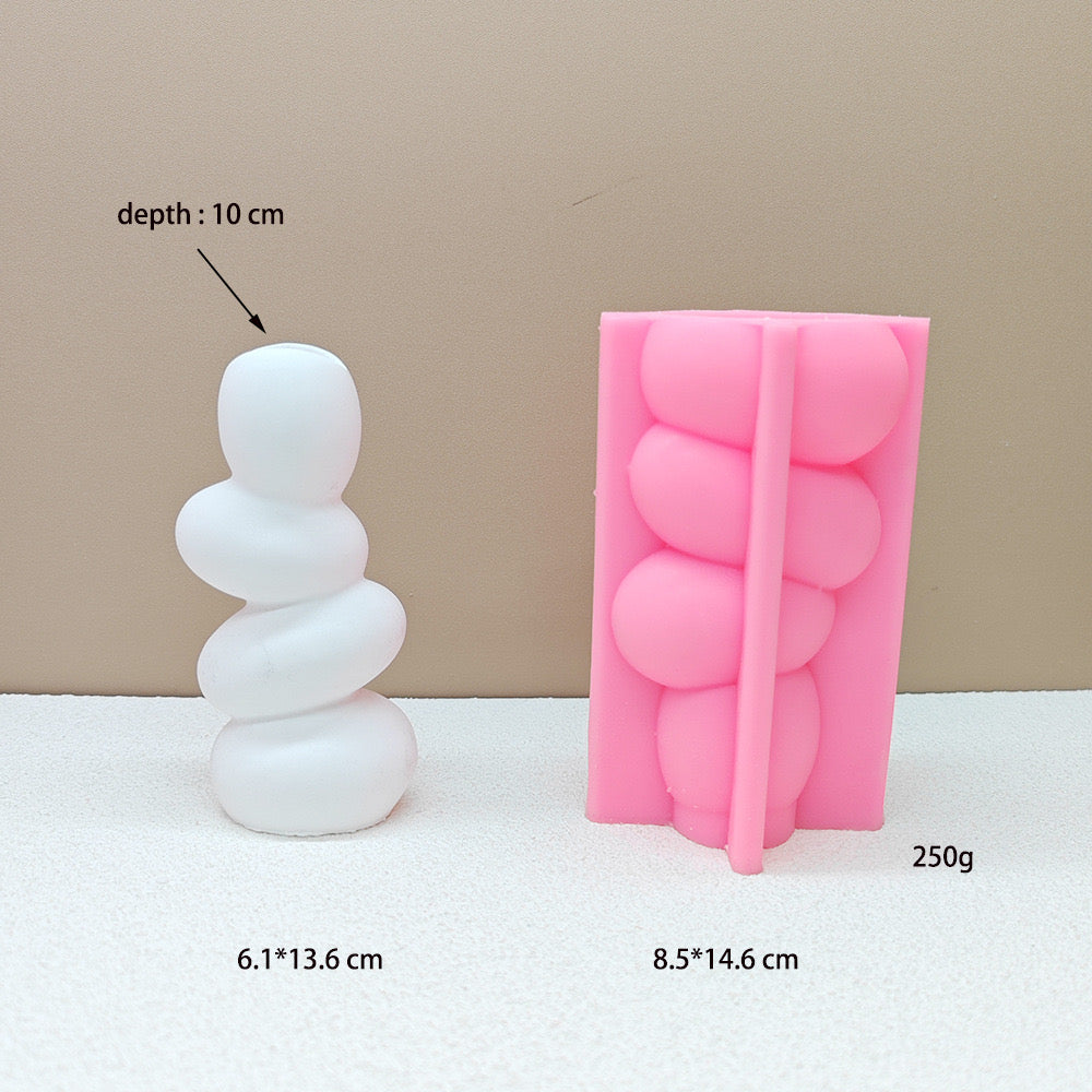 Pebble Shaped Vase Silicone Molds