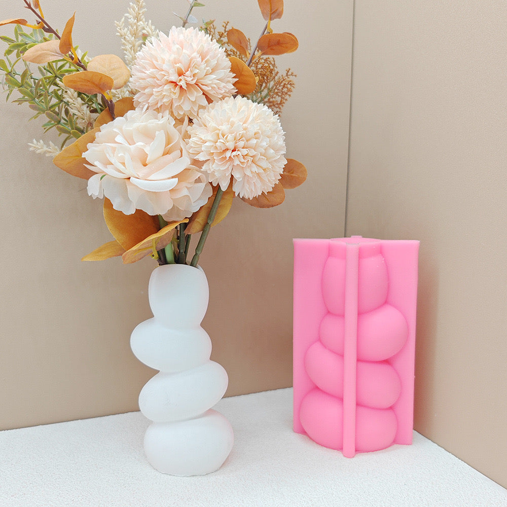 Pebble Shaped Vase Silicone Mold
