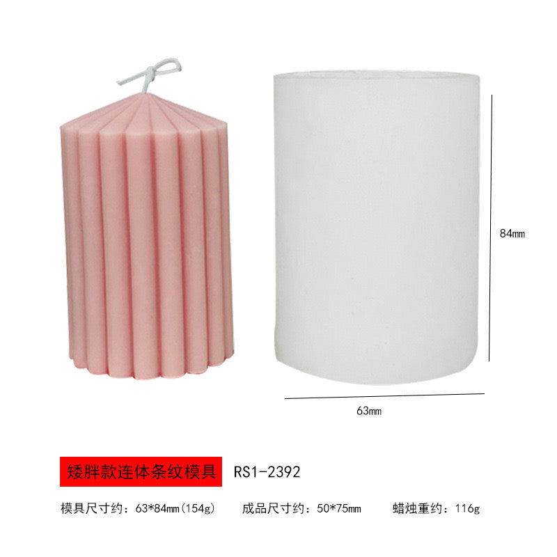 Cylindrical Pillar Candle Silicone Mold