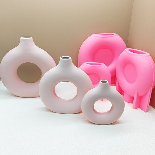 Donut Shape Vase Silicone Mold 