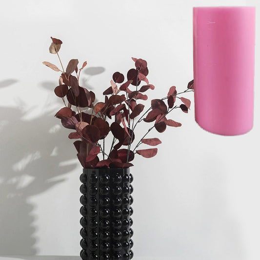 Bubble Dot Cylindrical Silicon Vase Mold