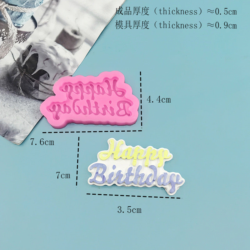 Happy Birthday Silicone Mold