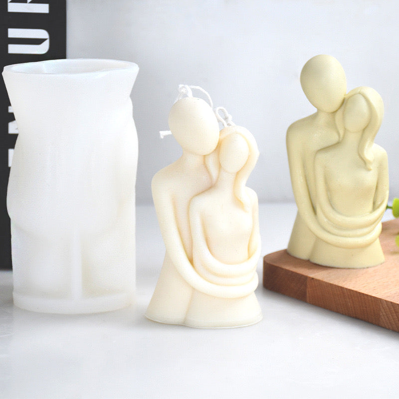 Embracing Couple Candle Silicone Mold