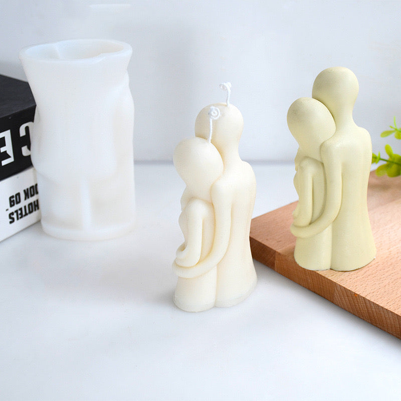 Embracing Couple Candle Silicone Mold