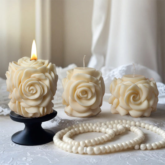 Twin Rose Candle Silicone Mold