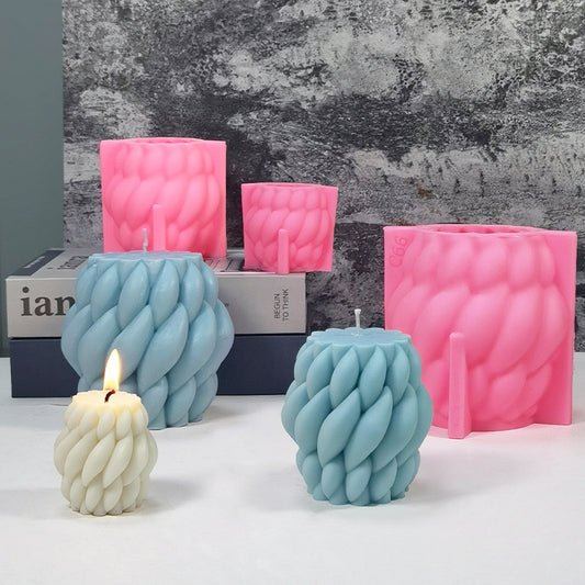 Geometric Twirl Candle Silicone Mold