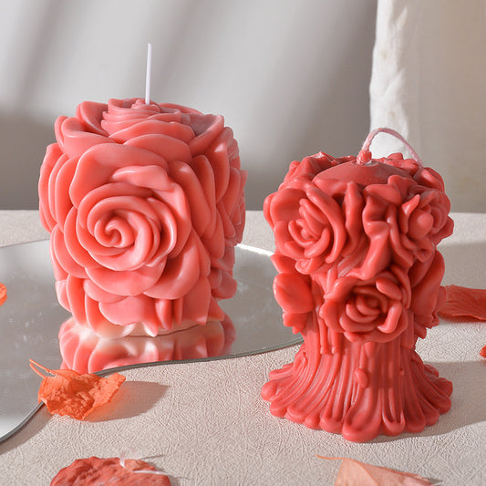 3D Rose Candle Silicone Mold