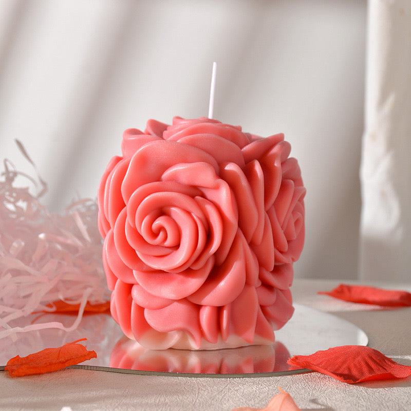 3D Rose Candle Silicone Mold